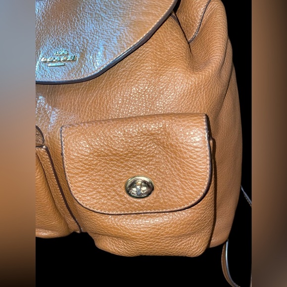 Coach Leather Billie Saddle Brown Backpack - Picture 5 of 12